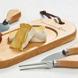 Salisbury & Co Degustation Tasting Cheese Board with Knife 4 Piece Set Natural - Image 03