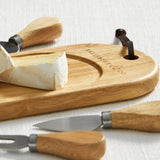 Salisbury & Co Degustation Tasting Cheese Board with Knife 4 Piece Set Natural - Image 04