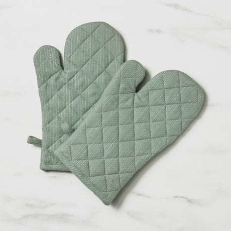 Salisbury & Co Devon Oven Glove Set of 2 Sage - Image 01