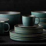 Salisbury & Co Eclipse Tea Cup and Saucer 300ml Green - Image 05