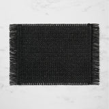 Salisbury & Co Fringe Rectangular Placemat 45x30cm Black - Image 01