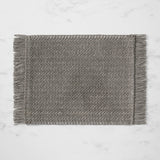 Salisbury & Co Fringe Rectangular Placemat 45x30cm Dark Grey - Image 01