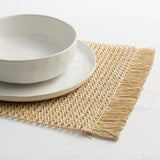 Salisbury & Co Fringe Rectangular Placemat 45x30cm Oatmeal - Image 02