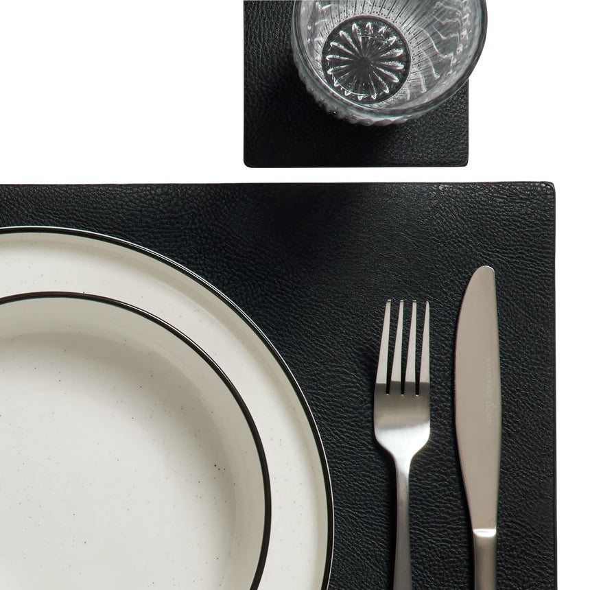 Salisbury & Co Eclipse Rectangular Placemat 45x30cm Black - Image 04