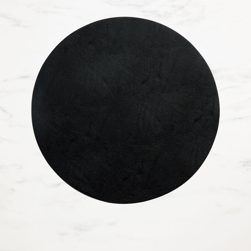 Salisbury & Co Siena Round Placemat 38cm Black - Image 01