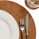 Salisbury & Co Siena Round Placemat 38cm Brown - Image 04