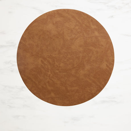 Salisbury & Co Siena Round Placemat 38cm Brown - Image 01