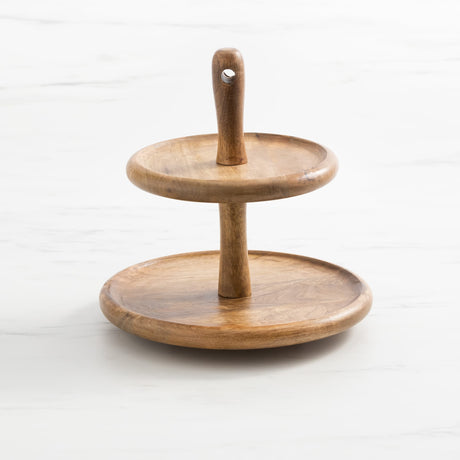 Salisbury & Co Grove Round 2 Tier Spinning Serving Stand - Image 01