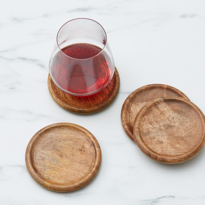 Salisbury & Co Grove Mango Wood Coaster Set of 4 - Image 03