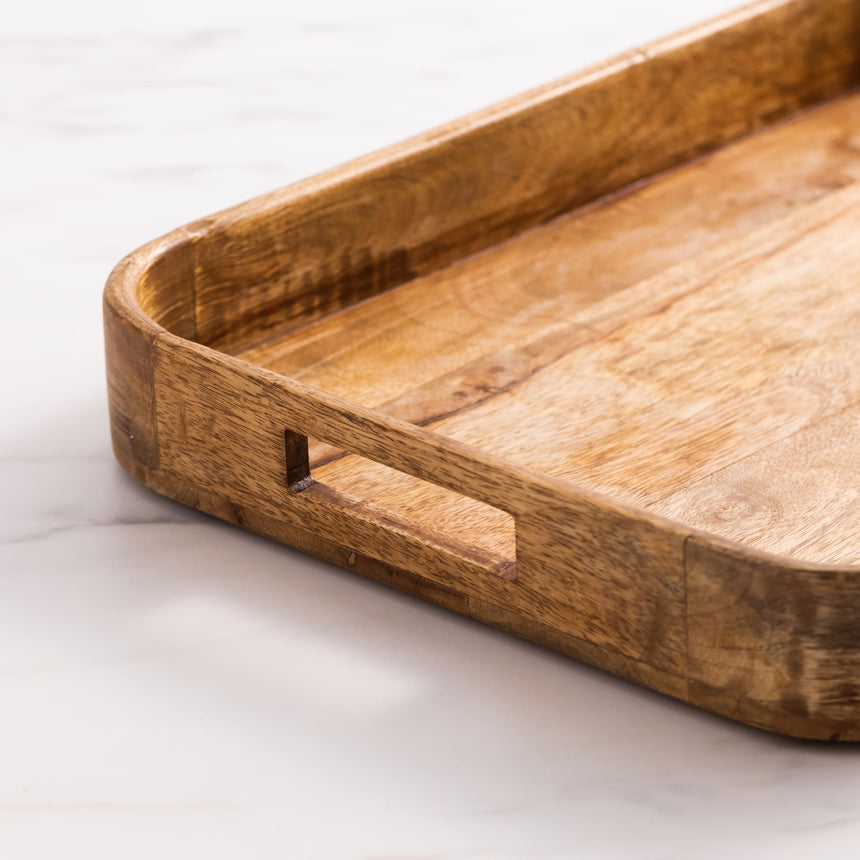 Salisbury & Co Grove Rectangular Mango Wood Serving Tray 50x35cm - Image 05