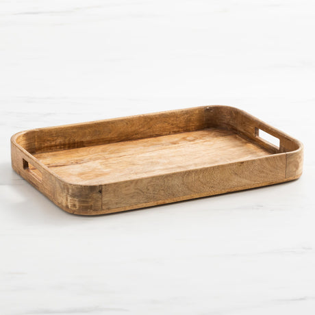 Salisbury & Co Grove Rectangular Mango Wood Serving Tray 50x35cm - Image 01