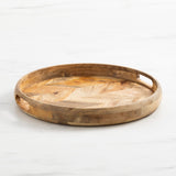 Salisbury & Co Grove Round Mango Wood Serving Tray 50x6cm - Image 01