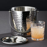 Salisbury & Co Hemingway Hammered Ice Bucket with Lid 15.5x16.5cm - Image 02