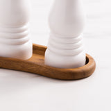 Salisbury & Co Hudson Acacia Salt and Pepper Tidy - Image 04