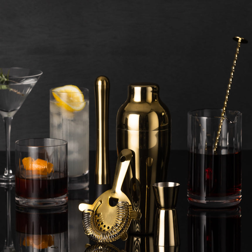 Salisbury & Co Manhattan Cocktail 5 Piece Set Gold - Image 03