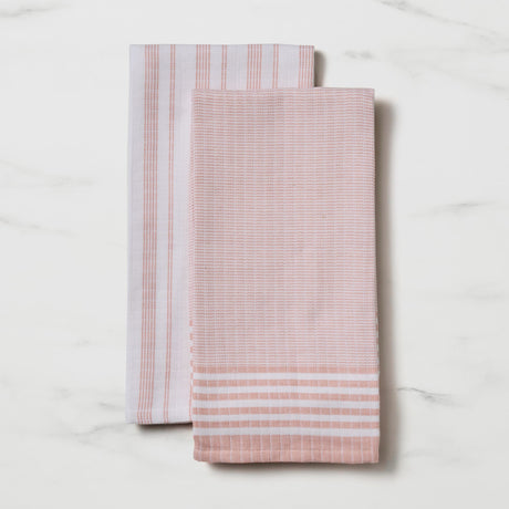 Salisbury & Co Marine Tea Towel Set of 2 Dusty in Pink - Image 01