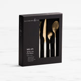 Salisbury & Co Milan Cutlery Set 16pc Gold White - Image 05