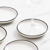 Salisbury & Co Mona Coaster Set of 4 in White with in Black Speckle - Image 03