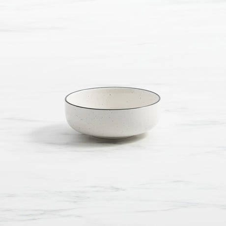 Salisbury & Co Mona Dip Bowl 14.5cm in White with in Black Speckle - Image 01