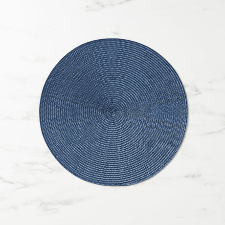 Salisbury & Co Classic Round Placemat 38cm Dark in Blue - Image 01