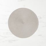 Salisbury & Co Classic Round Placemat 38cm Light Grey - Image 01