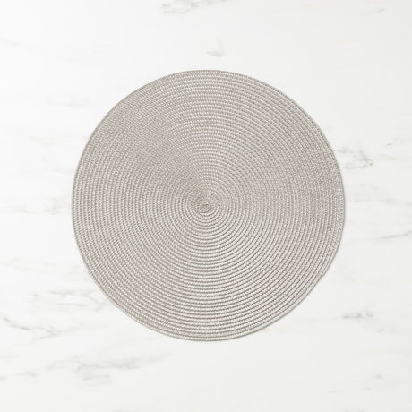 Salisbury & Co Classic Round Placemat 38cm Light Grey - Image 01