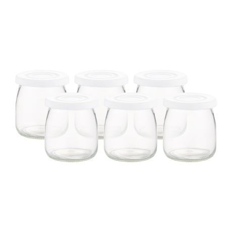 Salisbury & Co Old Fashioned Yoghurt Pot with Silicone Lid 200ml Set of 6 - Image 01