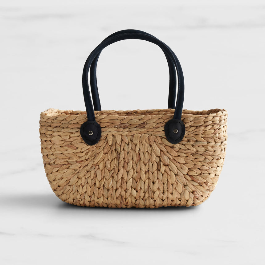 Salisbury & Co Province Carry Basket with Suede Handle Large Charcoal - Image 05