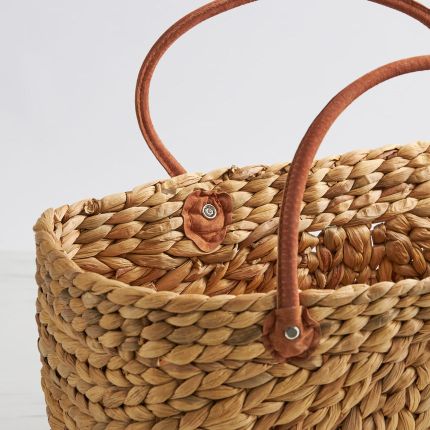 Salisbury & Co Province Carry Basket with Suede Handle Large - Image 04