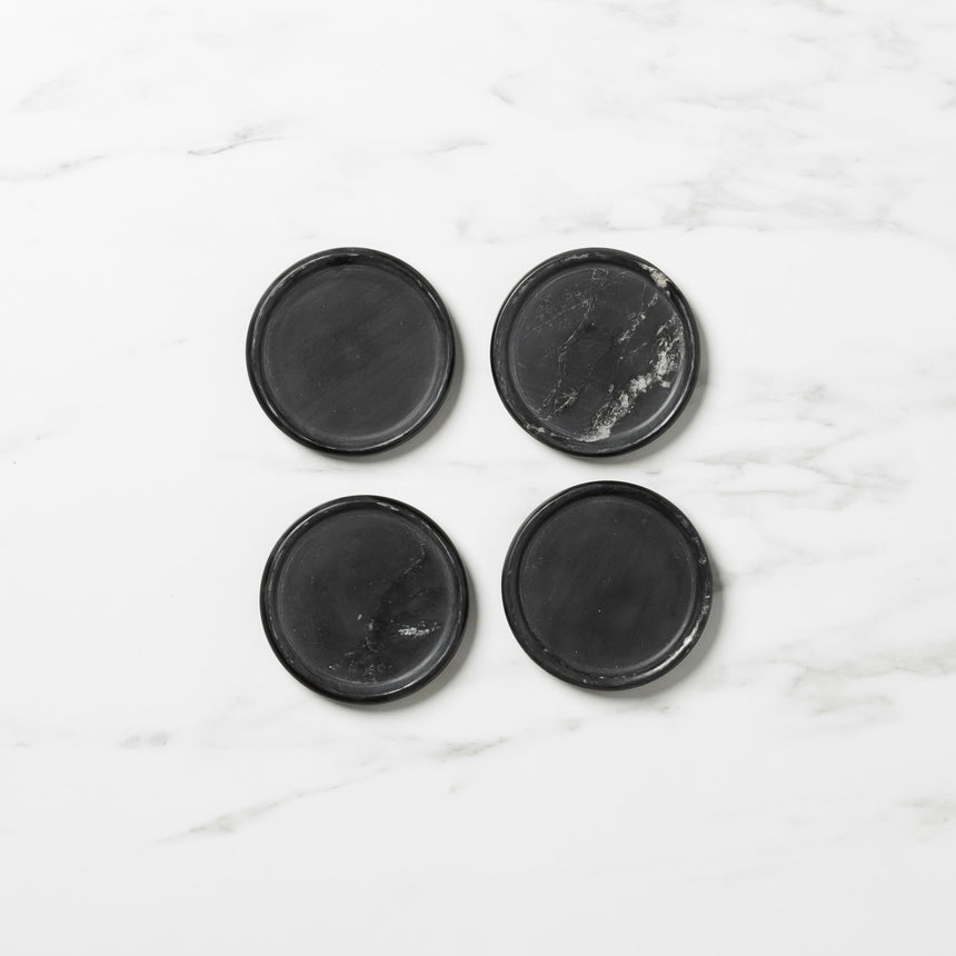 Salisbury & Co Riviera Marble Coaster Set of 4 in Black - Image 02