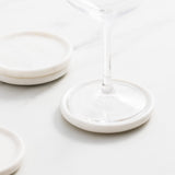 Salisbury & Co Riviera Marble Coaster Set of 4 in White - Image 03