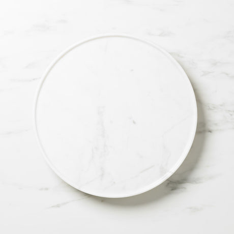 Salisbury & Co Riviera Marble Lazy Susan 40cm in White - Image 02