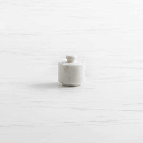 Salisbury & Co Riviera Marble Pinch Pot 7.5cm in White - Image 01