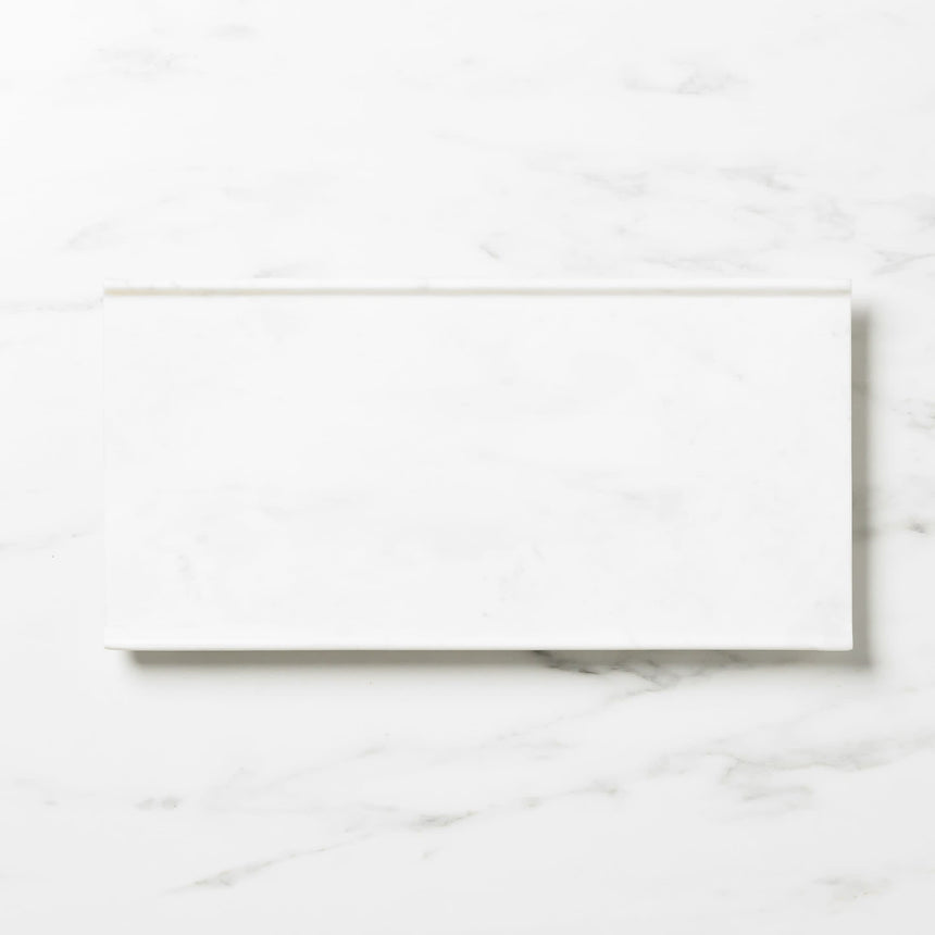 Salisbury & Co Riviera Marble Serving Board 40x20cm in White - Image 01