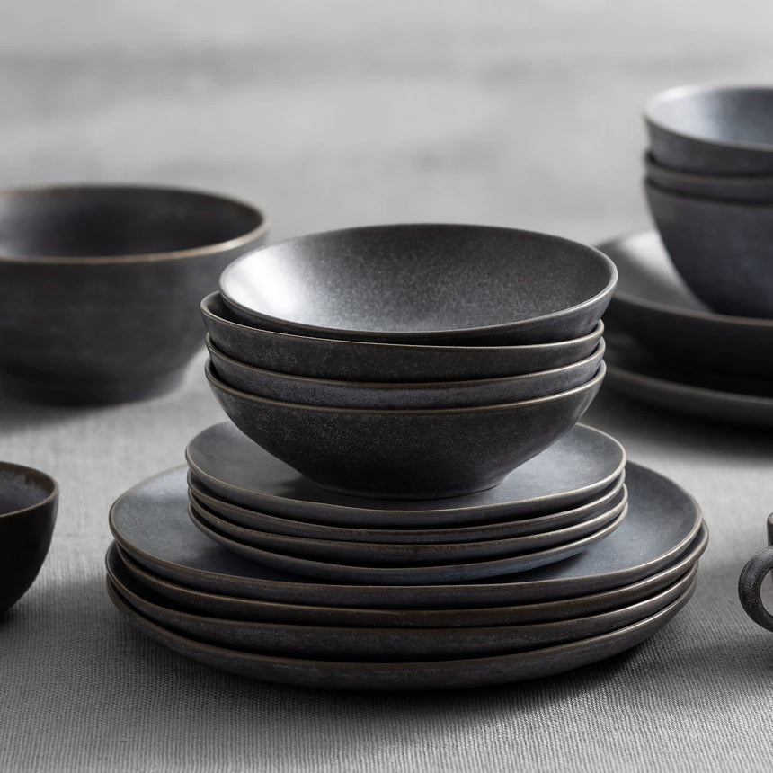 Salisbury & Co Siena Dinner Set 12 Piece Charcoal - Image 05