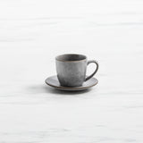 Salisbury & Co Siena Cup and Saucer 280ml Light Grey - Image 01