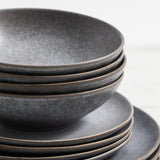 Salisbury & Co Siena Dinner Set 12 Piece Charcoal - Image 03