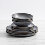 Salisbury & Co Siena Dinner Set 12 Piece Charcoal - Image 01