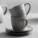 Salisbury & Co Siena Cup and Saucer 280ml Light Grey - Image 03