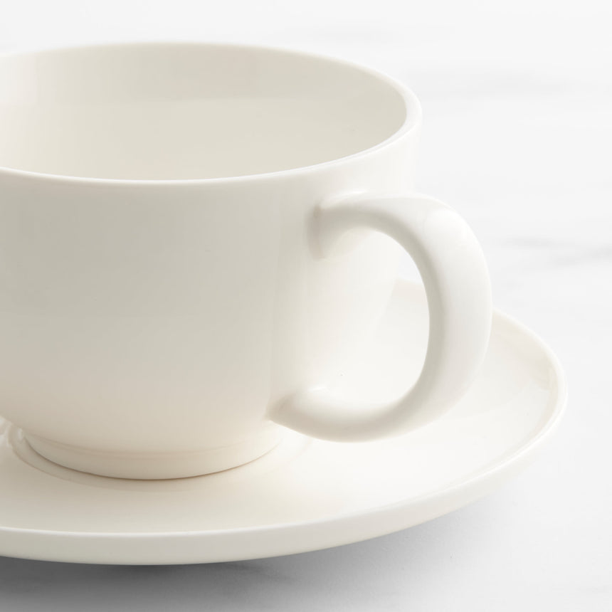 Salisbury & Co Signature Cup and Saucer 300mL White - Image 03