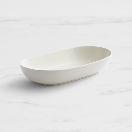 Salisbury & Co Signature Oval Low Serving Bowl 40x22cm White - Image 01