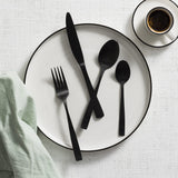 Salisbury & Co Virtuo 16 Piece Cutlery Set in Black - Image 03