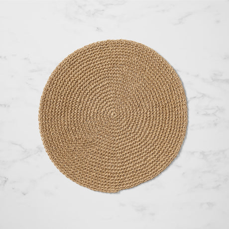 Salisbury & Co Woven Round Placemat 38cm Natural - Image 01