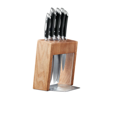 Scanpan Kalo Knife Block Set of 6 Oak - Image 01