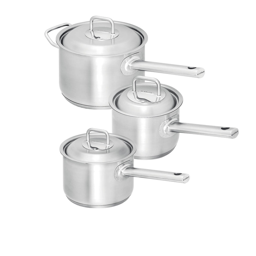 Scanpan Commercial Saucepan Set 3pc - Image 01