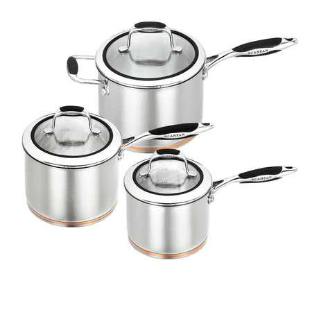 Scanpan Coppernox Saucepan Set 3pc - Image 01