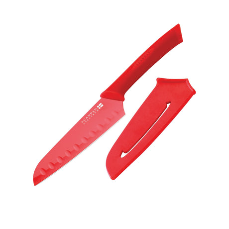 Scanpan Spectrum Soft Touch Santoku Knife 14cm in Red - Image 01