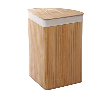 Sherwood Home Bamboo Collapsible Corner Laundry Hamper - Image 01