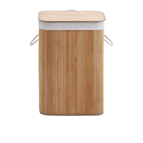 Sherwood Rectangular Collapsible Bamboo Laundry Hamper with Polycotton Bag - Image 01