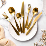 Sherwood Nouveau Cutlery Set 56pc Matte Gold - Image 02